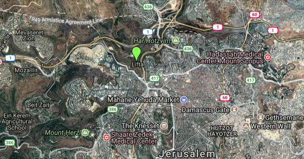 Lifta area map